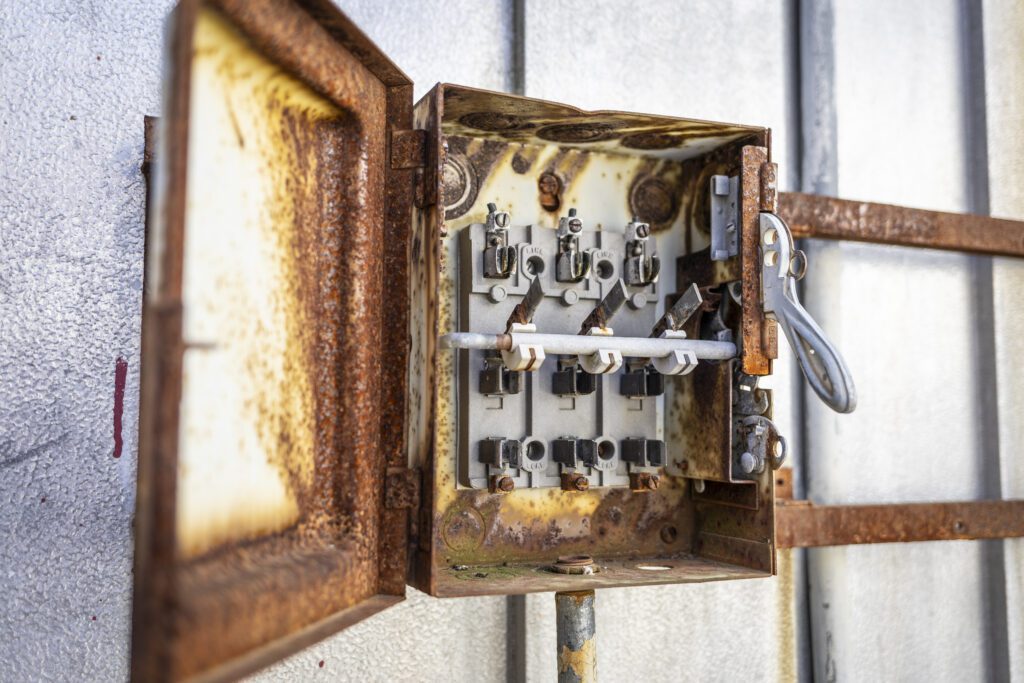 corroded switchboard